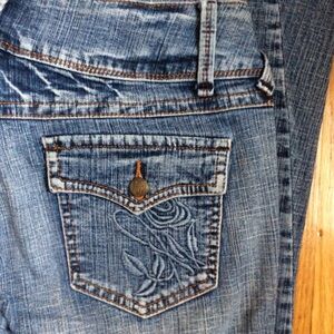 Candie's Light Blue Embroidered Flare Jeans